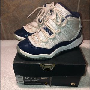 Nike Air Jordan 11 sneakers. Blue white. Size 12C